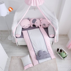 POSTELJINA ZA KREVETAC STARS 120X60 PINK - Img 2