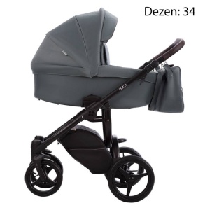 Bebetto Luca 2018 kolica za bebe set 3u1 crni ram 34