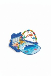 Edukativna muzička prostirka za bebe sa klavijaturom plava - Img 2
