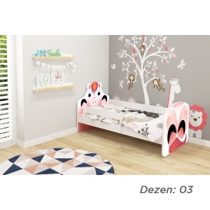 KREVET ZA DECU ANIMALS 180X80 CM WHITE ACMA VII 03