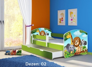 Krevet za decu Green sa fiokom 140x70 acma 2 02