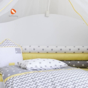 POSTELJINA ZA KREVETAC MY HOME 3 NIVOA 120X60 GREY-YELLOW - Img 4