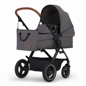 KINDERKRAFT B-TOUR KOLICA ZA BEBE SET 3U1 DARK GREY - Img 2