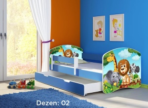 Krevet za decu Blue sa fiokom 140x70 acma 2 02