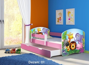 Krevet za decu Pink sa fiokom 160x80 acma 2 01