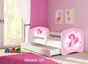 KREVET ZA DECU WHITE SA FIOKOM 160X80 ACMA 2 07