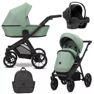 KUNERT BRAV KOLICA ZA BEBE SET 2U1 CRNI RAM DEZEN 5