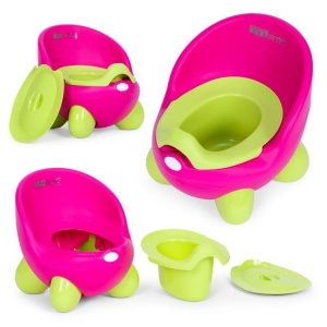 Noša za decu sa uklonivim umetkom i neklizajućim nogicama, roze - zelena, ECOTOYS - Img 4