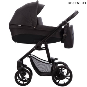 BEBETTO HOLLAND NEW KOLICA ZA BEBE SET 2U1 CRNI RAM 03
