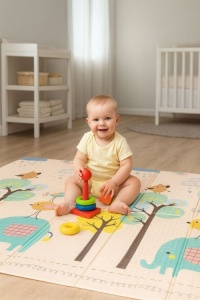 Edukativna podloga za igru sa dva lica, sklopiva sa torbom 200X180 ECOTOYS - Img 2