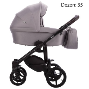 Bebetto Luca 2018 kolica za bebe set 3u1 crni ram 35