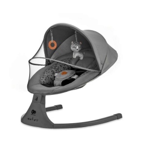 KINDERKRAFT STOLICA ZA LJULJANJE LUMI 2 DARK GRAY - Img 4