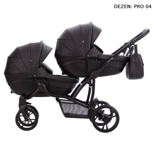 BEBETTO 42 PRO KOLICA ZA BLIZANCE SET 3U1 CRNI RAM