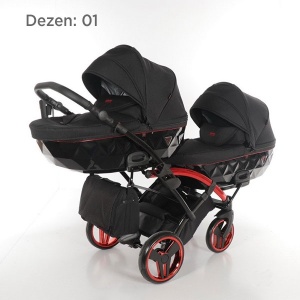 Junama Individual Duo Slim kolica za blizance set 3u1