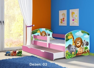 Krevet za decu Pink sa fiokom 160x80 acma 2 02