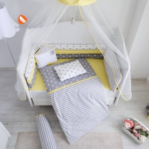 POSTELJINA ZA KREVETAC MY HOME 3 NIVOA 120X60 GREY-YELLOW - Img 2