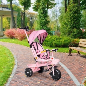 2u1 tricikl sa rotirajućim sedištem i sklopivom tendom Pink, ECOTOYS - Img 2