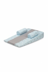 Antirefluks Jastuk sa Bočnim Pozicionerima-Plava Srca- 40 cm x 65 cm