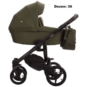 Bebetto Luca 2018 kolica za bebe set 3u1 crni ram 36
