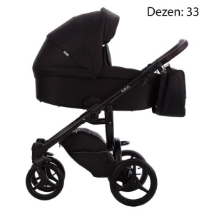 Bebetto Luca 2018 kolica za bebe set 3u1 crni ram 33