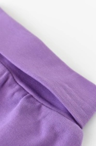 Pantaloni Bebe Unisex din bumbac organic Mov BabyCosy (Marime: 6-9 luni) - Img 3