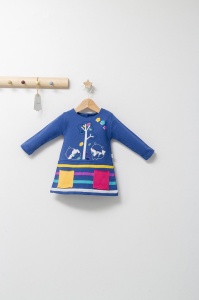Rochita pentru fetite Colorful autum, Tongs baby (Culoare: Gri, Marime: 6-9 luni) - Img 2