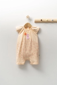 Salopeta de vara pentru bebelusi Peacock, Tongs baby (Culoare: Somon, Marime: 6-9 luni)