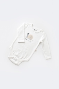 Set 3 piese Broscuta cu body, pantalonasi si vestuta din 80%bumbac organic si 20% poliester - Crem, BabyCosy (Marime: 18-24 Luni) - Img 3