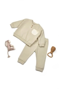 Set bluzita si pantaloni COOL cu buzunar - Verde, BabyCosy (Marime: 18-24 Luni)