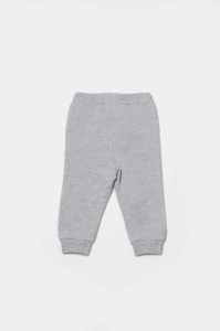 Pantaloni lungi, Two thread, 100%bumbac organic - Gri, BabyCosy (Marime: 18-24 Luni) - Img 2