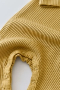 Salopeta cu maneca lunga si pantaloni lungi din bumbac organic si modal - Sofran BabyCosy (Marime: 18-24 Luni) - Img 2