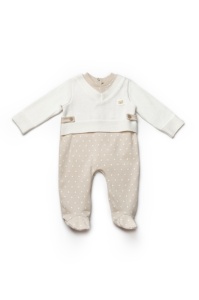 Salopeta eleganta TeddyBear, BabyCosy, 100% bumbac organic (Marime: 6-9 luni) - Img 3