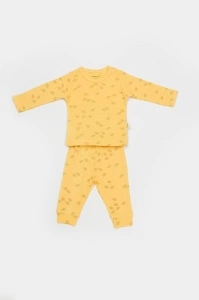 Set 3 piese:bluza, pantaloni si caciulita Printed, BabyCosy, 50% modal+50% bumbac, Lamaie (Marime: 3-6 Luni) - Img 3