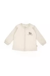 Set bluzita cu capse si pantalon, Lamb, BabyCosy, 100%bumbac organic (Marime: 9-12 luni) - Img 3