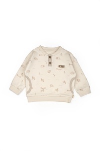 Set bluzita cu pantalon, Lamb, BabyCosy, 100%bumbac organic (Marime: 6-9 luni) - Img 3