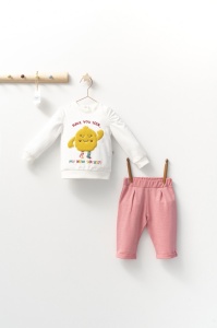 Set de 2 piese de trening Monster pentru bebelusi, Tongs baby (Culoare: Mov, Marime: 9-12 luni) - Img 2