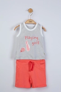 Compleu 2 piese Playing golf pentru baietei, Tongs baby (Culoare: Gri, Marime: 9-12 luni) - Img 2