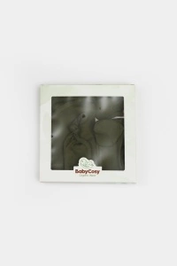 Cutie 4 piese pentru nou nascut - 100% bumbac organic - Verde, BabyCosy