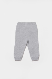 Pantaloni lungi, Two thread, 100%bumbac organic - Gri, BabyCosy (Marime: 3-6 Luni) - Img 2