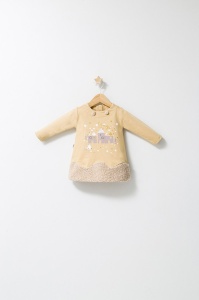 Rochita cu volan pentru fetite Fun Penguin, Tongs baby (Culoare: Gri, Marime: 9-12 luni) - Img 2