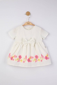 Rochita eleganta cu broderie pentru fetite, Tongs baby (Culoare: Albastru, Marime: 24-36 luni)