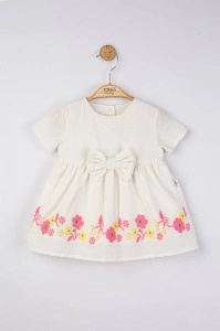 Rochita eleganta cu broderie pentru fetite, Tongs baby (Culoare: Albastru, Marime: 24-36 luni)