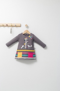 Rochita pentru fetite Colorful autum, Tongs baby (Culoare: Albastru, Marime: 24-36 luni) - Img 2