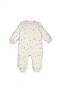 Salopeta cu fermoar, Lamb, BabyCosy, 100% bumbac organic (Marime: 12-18 Luni) - Img 3