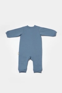 Salopeta cu fermoar, Two thread, BabyCosy, 100% bumbac organic, Indigo (Marime: 18-24 Luni) - Img 2