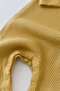 Salopeta cu maneca lunga si pantaloni lungi din bumbac organic si modal - Sofran BabyCosy (Marime: 9-12 luni) - Img 2