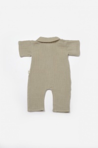 Salopeta cu maneca scurta si nasturei Sheep, 100% bumbac - Verde, BabyCosy (Marime: 6-9 luni) - Img 3