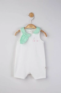 Salopeta de vara pentru bebelusi cu tulle, Tongs baby (Culoare: Galben, Marime: 6-9 luni) - Img 4