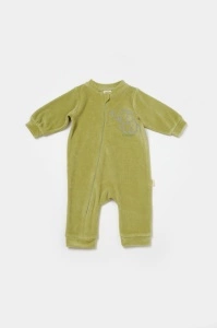 Salopeta Elefant cu maneca lunga din 80%bumbac organic si 20% poliester - Verde, BabyCosy (Marime: 18-24 Luni) - Img 2