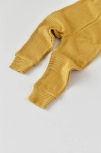 Set 3 piese: body cu maneca lunga, pantaloni lungi si caciulita din bumbac organic si modal - Sofran, BabyCosy (Marime: 12-18 Luni) - Img 3